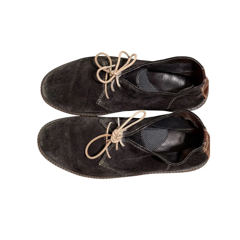 Johnston & Murphy Brown Suede Chukka Desert Boots Lace Up Rubber Sole 10.5M